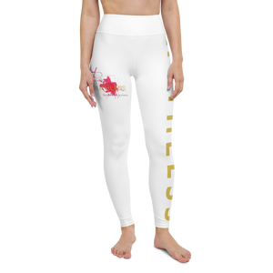 Gold/Pink/White Full length Yoga Leggings