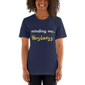 Minding my Black Owned Business - Business Card T-shirt Short-Sleeve Unisex T-Shirt