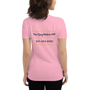 Minding my..."Female-Led Business" : Business Card Women's short sleeve t-shirt